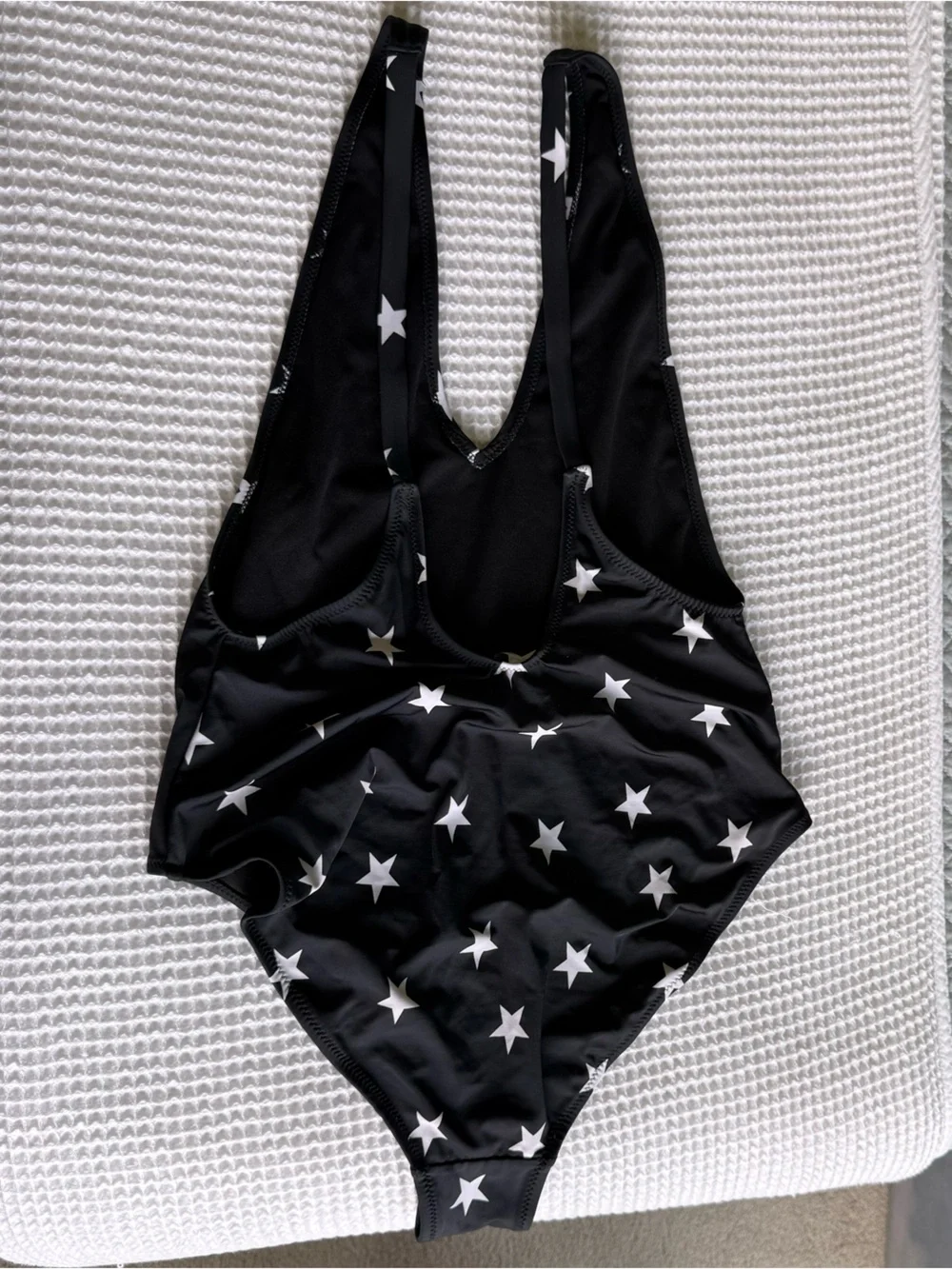 Missguided black with white stars one piece